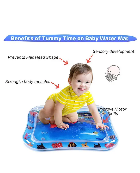 NeonateCare Tummy Time Inflatable Baby Water Play Mat (Color And Design May Vary)