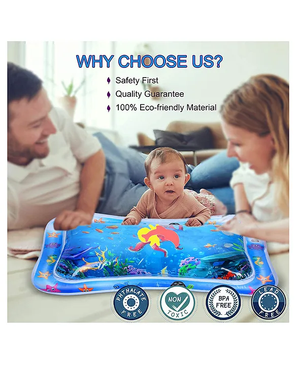 NeonateCare Tummy Time Inflatable Baby Water Play Mat (Color And Design May Vary)