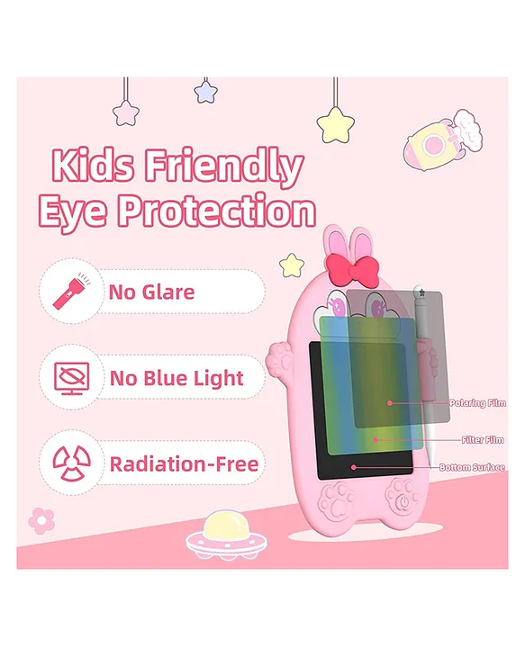 NeonateCare LCD Writing Pad/Tab | Writing, Drawing, Reusable, Portable Pad with Colorful Letters | 4.7 Inch Graphic Tablet (CapyBara)(color and design may vary)