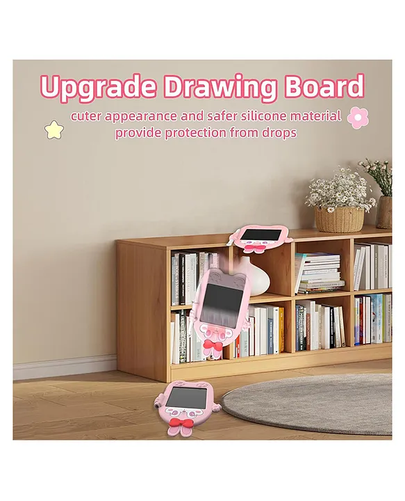 NeonateCare LCD Writing Pad/Tab | Writing, Drawing, Reusable, Portable Pad with Colorful Letters | 4.7 Inch Graphic Tablet (CapyBara)(color and design may vary)
