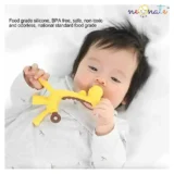 Baby Teether Set of 2, Soft Silicone Teether(Green Giraffe Teether , BlueRing Teether) - NeonateCare India