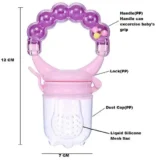Baby Ring Style Food Fruit Feeder Nibbler and Spoon Feeder - Pink ( color and design may vary) - NeonateCare India