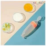 Baby Ring Style Food Fruit Feeder Nibbler and Spoon Feeder - Pink ( color and design may vary) - NeonateCare India
