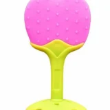 Silicone Peach & Apple Shape Teether Pack of 2 - Multicolour - NeonateCare India