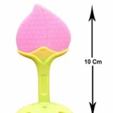 Silicone Peach & Apple Shape Teether Pack of 2 - Multicolour - NeonateCare India