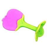 Silicone Peach & Apple Shape Teether Pack of 2 - Multicolour - NeonateCare India