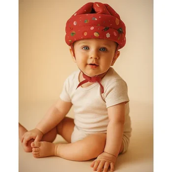 Baby Helmet, Toddler Head Protector for 6+ Months - (Red space Print Helmet) - NeonateCare India