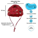 Baby Helmet, Toddler Head Protector for 6+ Months - (Red space Print Helmet) - NeonateCare India