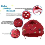 Baby Helmet, Toddler Head Protector for 6+ Months - (Red space Print Helmet) - NeonateCare India