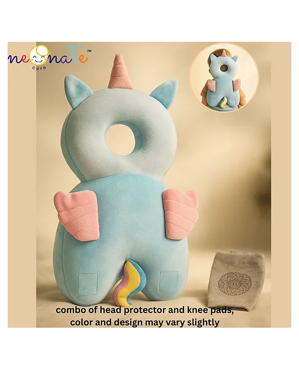 18036713a Baby Head Protector & Baby Crawling Safety Pillow Adjustable Toddler Baby Head Protection Cushion Backpack - (Unicorn Head Protector with Knee pads) - NeonateCare India