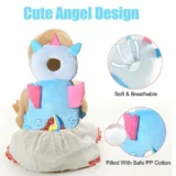 Baby Head Protector & Baby Crawling Safety Pillow Adjustable Toddler Baby Head Protection Cushion Backpack - (Unicorn Head Protector with Knee pads) - NeonateCare India