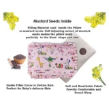 Rai Mustard Seeds Pillow, Baby-Round Head Shaping Baby Pillow Cum Neck Support Portable, Stars Moon Print,( Pink Mustard pillow) ( Multi Print) - NeonateCare India