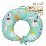 Cotton Feeding Pillow made with Pure cotton fabric - Green Fish design Mom Feeding Pillow - NeonateCare India