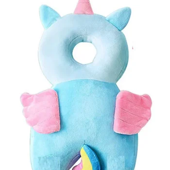Baby Helmet(green jungle helmet) Baby Head Protection Cushion Backpack(unicorn head protector)With Knee pad(multicolor) and 10 pcs corner guards (pack of 4 utility items) - NeonateCare India