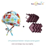 Baby Helmet for head protection (blue owl helmet) and 10 pcs corner guards - NeonateCare India