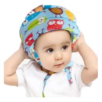 Baby Helmet for head protection (blue owl helmet) and 10 pcs corner guards - NeonateCare India