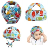 Baby Helmet for head protection (blue owl helmet) and 10 pcs corner guards - NeonateCare India
