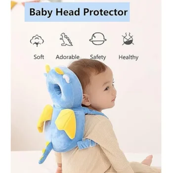 Baby head protector (blue feathers head protector) and 10 pcs corner guards - NeonateCare India