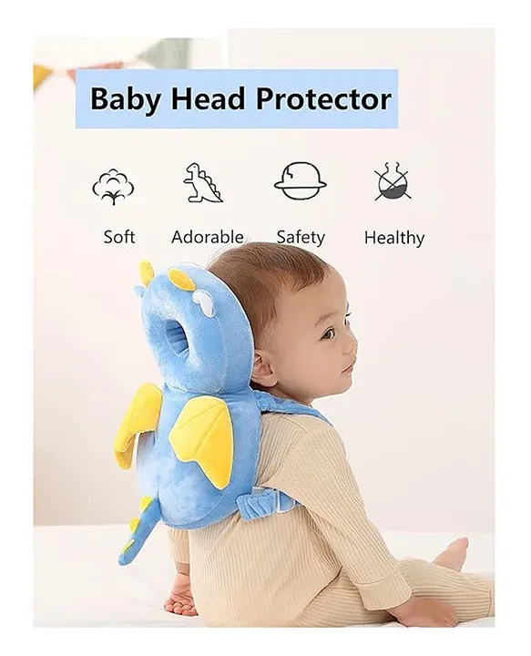 Baby head protector (blue feathers head protector) and 10 pcs corner guards