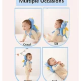 Baby head protector (blue feathers head protector) and 10 pcs corner guards - NeonateCare India