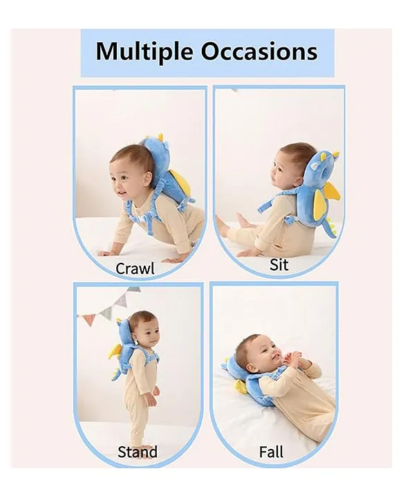 Baby head protector (blue feathers head protector) and 10 pcs corner guards