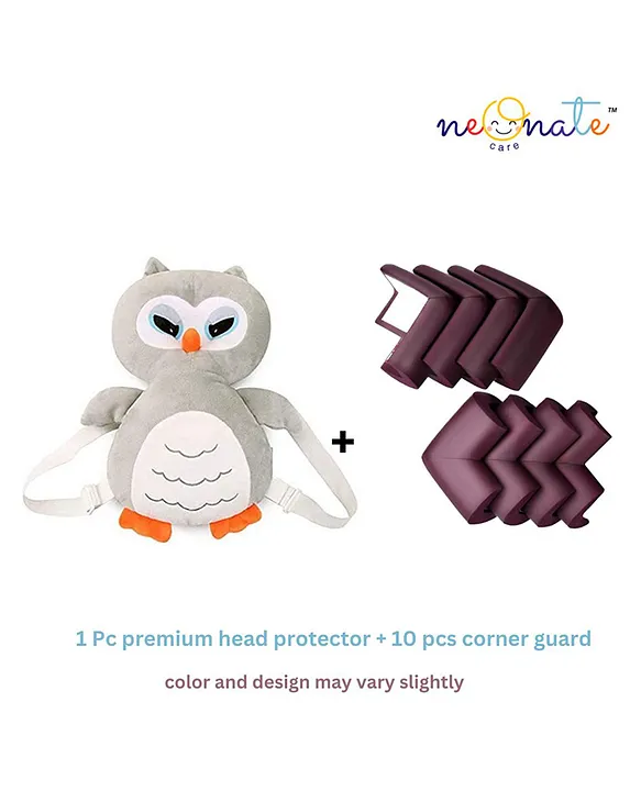 18632223a Baby head protector (Grey head protector) and 10 pcs corner guards - NeonateCare India