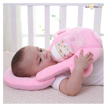 Kids infant New Born Baby Pillow and Self Feeding Pillow - Pink Self feeding pillow - NeonateCare India