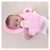 Kids infant New Born Baby Pillow and Self Feeding Pillow - Pink Self feeding pillow - NeonateCare India
