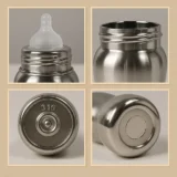 Premium Steel Feeding Bottle ( Steel Bottle with pink sleeves) - 240 ml) - NeonateCare India