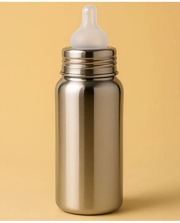 20493426a Premium Steel Feeding Bottle ( Steel Bottle ) - 240 ml) - NeonateCare India