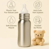 Premium Steel Feeding Bottle ( Steel Bottle ) - 240 ml) - NeonateCare India