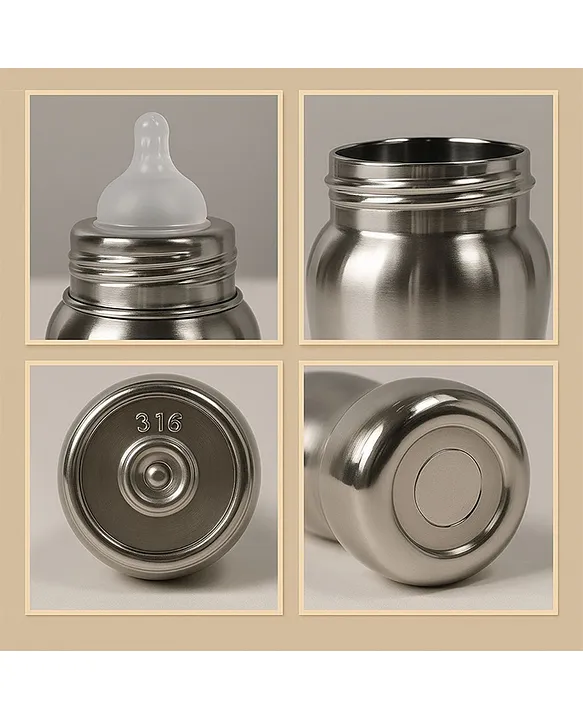 Premium Steel Feeding Bottle ( Steel Bottle ) - 240 ml)