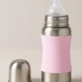 Premium Steel Feeding Bottle ( Steel Bottle with pink sleeves) - 240 ml) - NeonateCare India