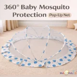 Pop Up Mosquito Net Large Size foldable Mosquito Net - Blue Elephant print Pop Up Mosquito Net - NeonateCare India