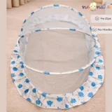 Pop Up Mosquito Net Large Size foldable Mosquito Net - Blue Elephant print Pop Up Mosquito Net - NeonateCare India