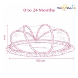 Pop Up Mosquito Net Large Size foldable Mosquito Net - Pink Elephant print Pop Up Mosquito Net - NeonateCare India