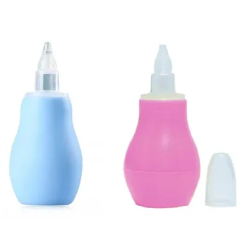 Baby Silicone Nose Cleaner Nasal Aspirator for Babies Pack of 2 - (Blue Nose Cleaner and Pink Nose Cleaner) - NeonateCare India