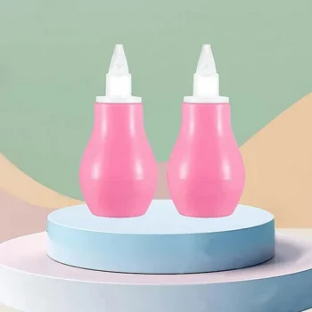 Baby Silicone Nose Cleaner Nasal Aspirator for Babies Pack of 2 - (2 Pink Nose Cleaner) - NeonateCare India