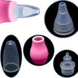 Baby Silicone Nose Cleaner Nasal Aspirator for Babies Pack of 2 - (2 Pink Nose Cleaner) - NeonateCare India