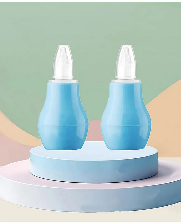 20620990a Baby Silicone Nose Cleaner Nasal Aspirator for Babies Pack of 2 - (2 Blue Nose Cleaner) - NeonateCare India