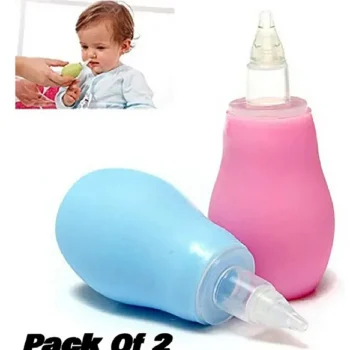 Baby Silicone Nose Cleaner Nasal Aspirator for Babies Pack of 2 - (Blue Nose Cleaner and Pink Nose Cleaner) - NeonateCare India