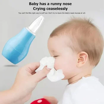Baby Silicone Nose Cleaner Nasal Aspirator for Babies - (Blue Nose Cleaner) - NeonateCare India