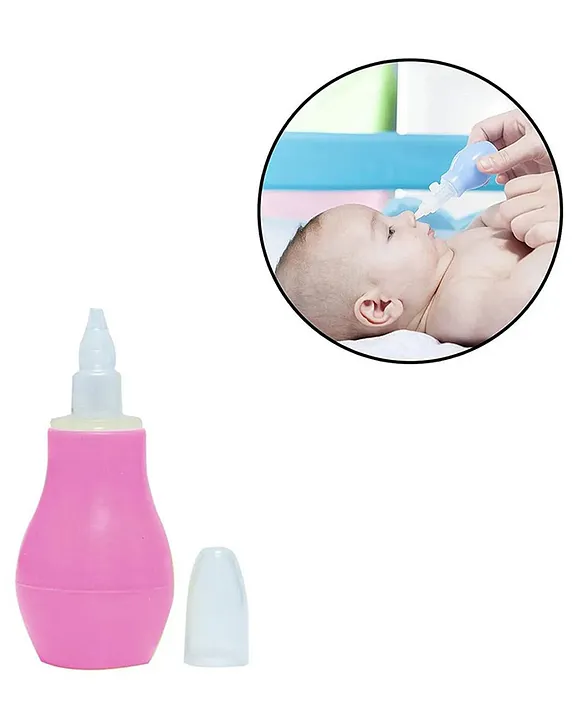 Baby Silicone Nose Cleaner and Fruit Feeder Pack of 2 - (1 Pink Nose Cleaner , 1 Pink Fruit Feeder)