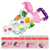 Baby Silicone Nose Cleaner and Fruit Feeder Pack of 2 - (1 Pink Nose Cleaner , 1 Pink Fruit Feeder) - NeonateCare India