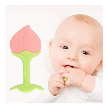 Baby Silicone Fruit Teether & Fruit Feeder Combo - Pink Fruit teether & Blue Fruit Feeder ( Pack of 2) - NeonateCare India