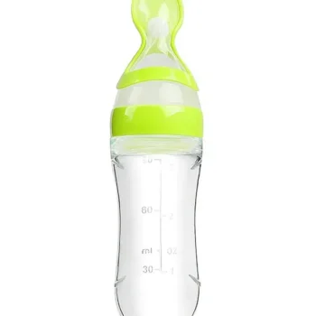 Silicone Easy Squeezy Spoon Food Feeder for Babies- Green Spoon feeder - NeonateCare India