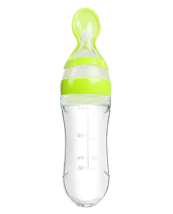 20621009a Silicone Easy Squeezy Spoon Food Feeder for Babies- Green Spoon feeder - NeonateCare India