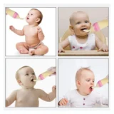 Silicone Easy Squeezy Spoon Food Feeder for Babies- Green Spoon feeder - NeonateCare India