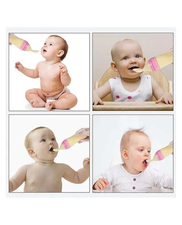 Silicone Easy Squeezy Spoon Food Feeder for Babies- Green Spoon feeder