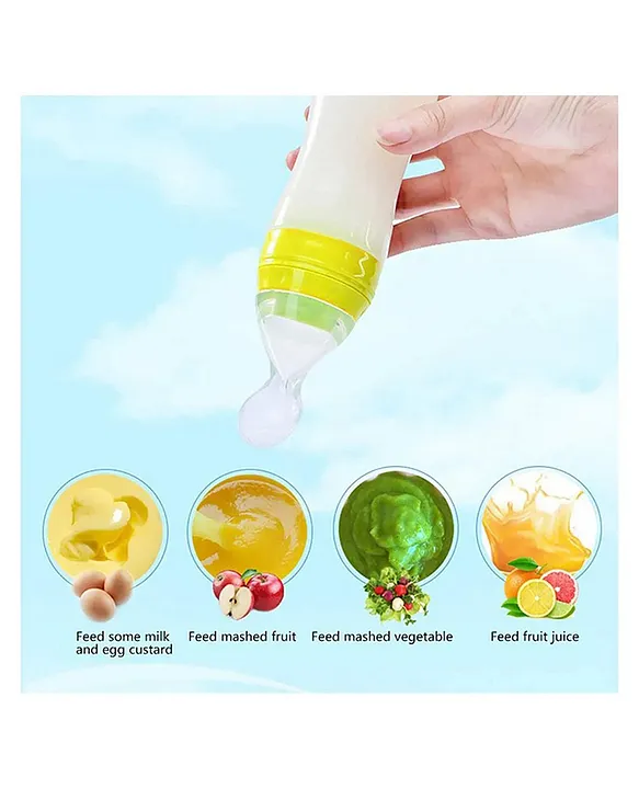 Silicone Easy Squeezy Spoon Food Feeder for Babies- Green Spoon feeder